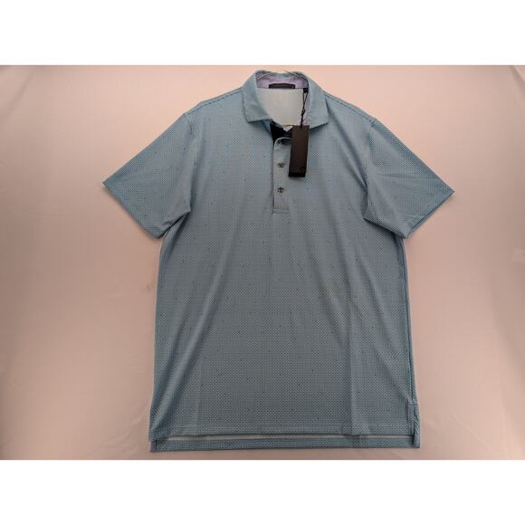 NWT Greyson Men's Beacon Short Sleeve Polo in Viper Blue size Medium - Picture 3 of 7